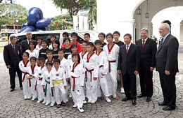 Athletes from the Singapore Taekwondo Federation